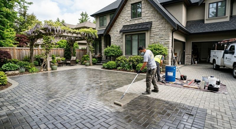Paver Driveway Sealing in Gig Harbor, WA
