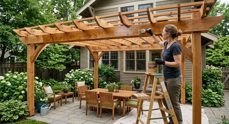 Pergola Sealing in Alpharetta, GA