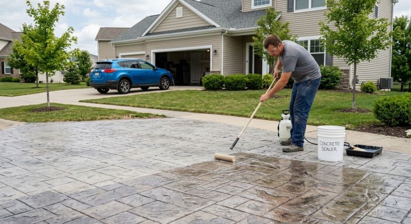 Stamped Concrete Sealing in Alpharetta, GA