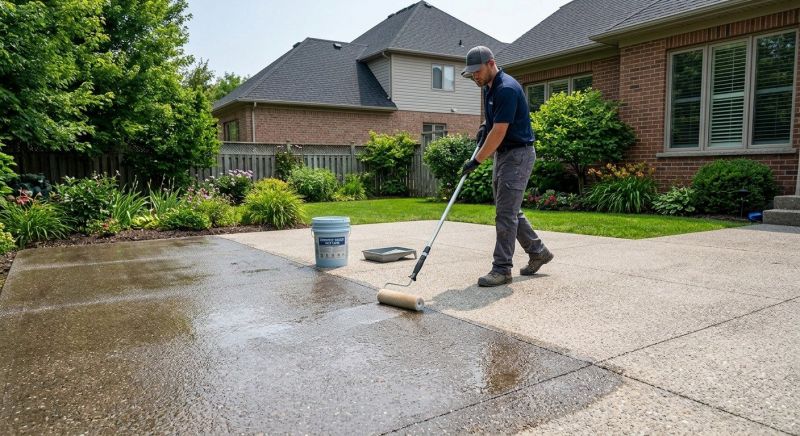 Stamped Concrete Sealing in Renton, WA